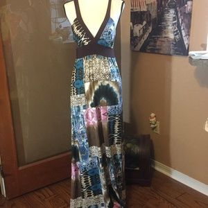Namuu body con swim beach resort boho dress med